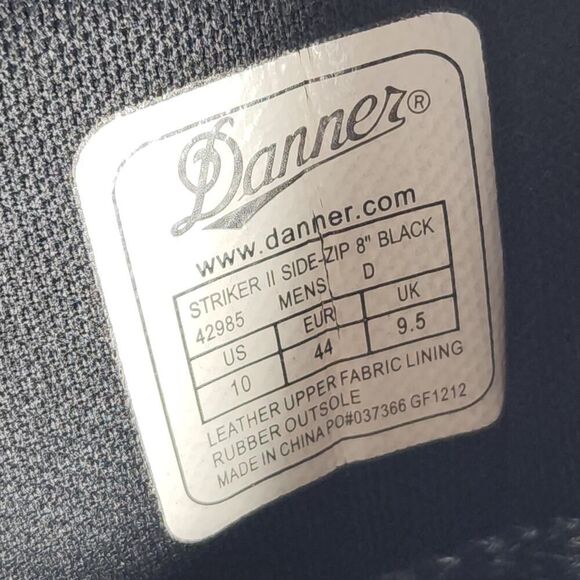 Danner Men’s Striker II GTX 8” US10D Black Leather Laceup Tactical Combat Boots main image 6